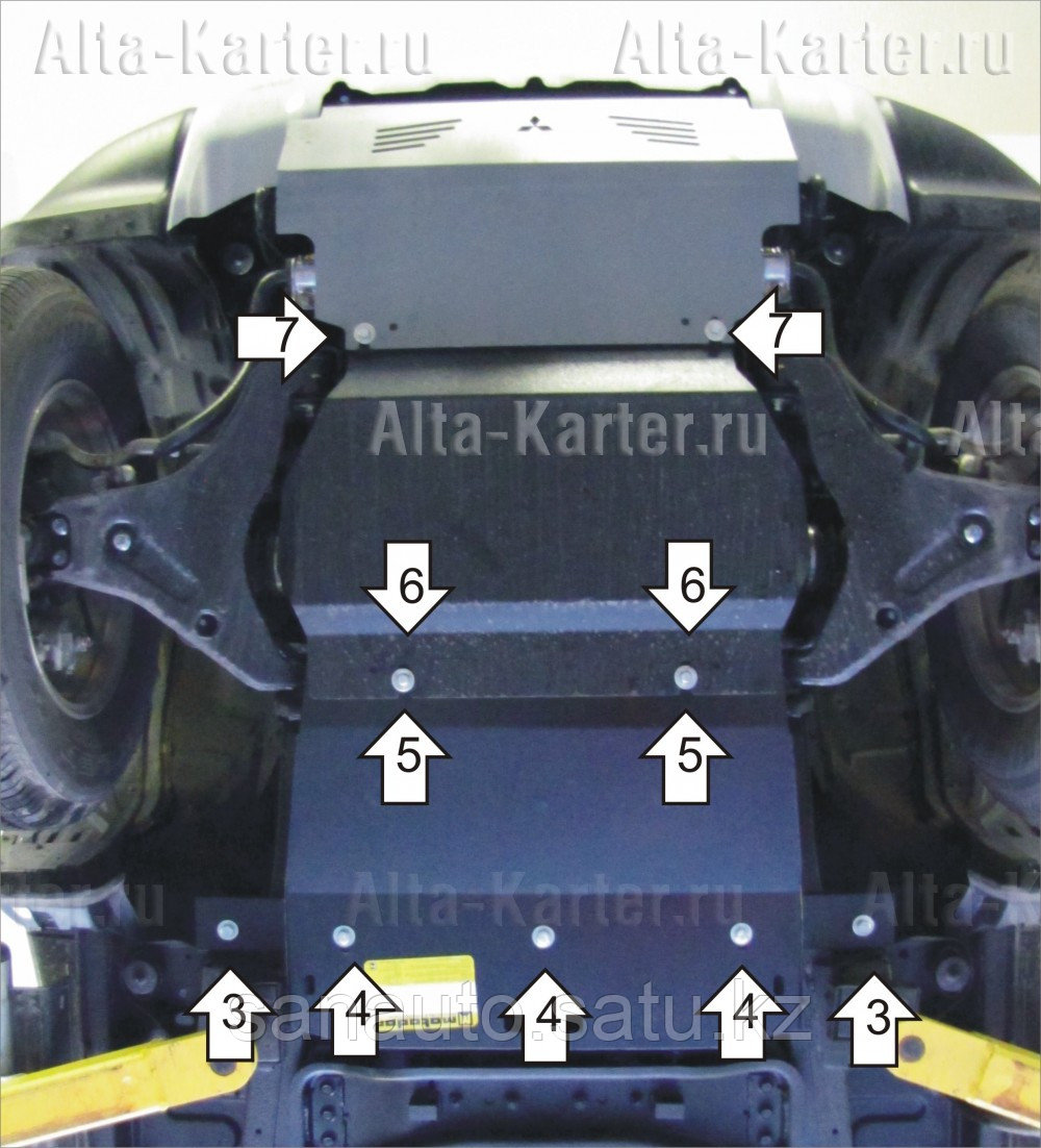 Защита картера, Mitsubishi Pajero Sport II 2012-2014