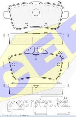 Тормозные колодки ICER 182072-067(REMSA 1503.10)