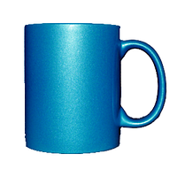Кружка керамическая перламутр (голубой)