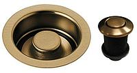 Комплект для измельчителя: фланец + кнопка в цвете "Brushed Bronze"