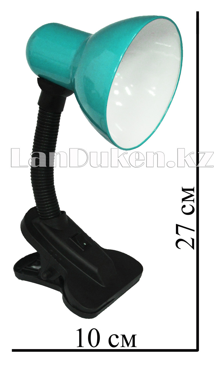 Гнущаяся лампа-светильник с зажимом (настольный) голубой