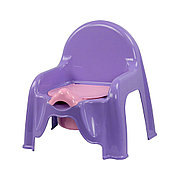 Горшок - стульчик с крышкой и со спинкой (светло-фиолетовый), М1327