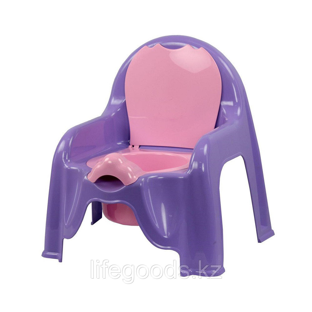 Горшок - стульчик с крышкой и со спинкой (светло-фиолетовый), М1327 - фото 2 - id-p50498901