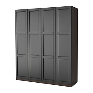 Гардероб ПАКС черно-коричневый ИКЕА, IKEA, фото 2