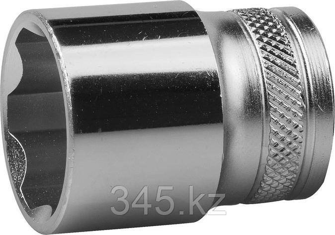 Торцовая головка KRAFTOOL "INDUSTRIE QUALITAT", Cr-V, FLANK, хромосатинированная, 1/2", 23 мм , фото 2