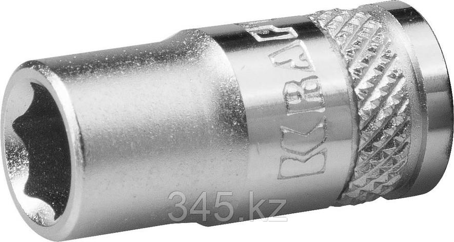 Торцовая головка KRAFTOOL "INDUSTRIE QUALITAT", Cr-V, FLANK, хромосатинированная, 1/4", 7 мм , фото 2