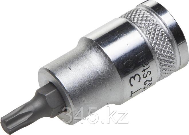 Торцовая бита-головка KRAFTOOL "INDUSTRIE QUALITAT", материал S2, TORX, сатинированная, 1/2", Т30 , фото 2