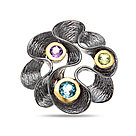 Подвеска из серебра с аметистом и топазом свисс Teo Santini TSYP00857-P-MIX вставка хризолит топаз аметист, фото 3