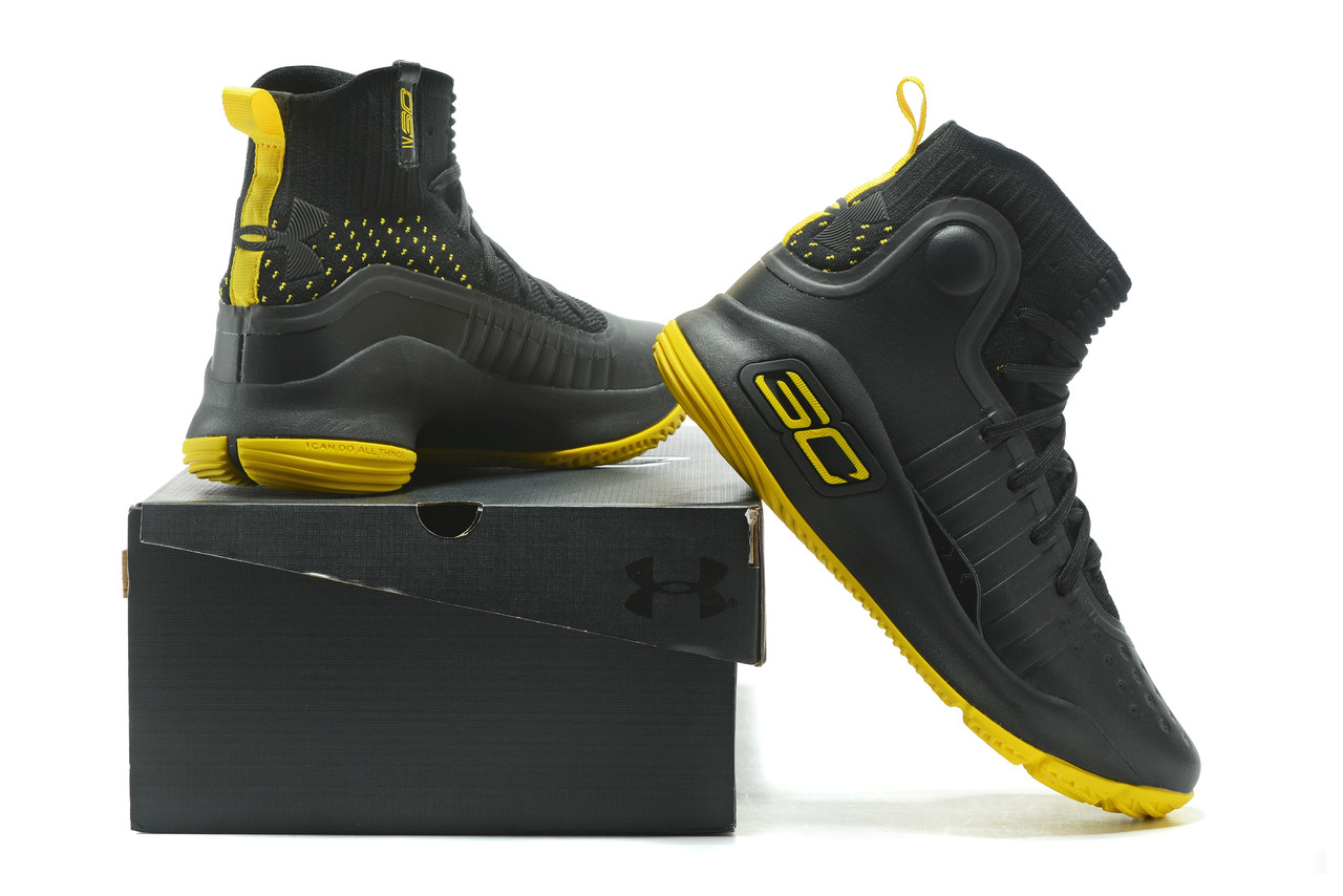 Баскетбольные кроссовки Under Armour Curry IV "Black/Yellow" (36-46) (id  50594895)