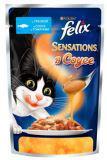 Felix Sensations Треска с томатами в соусе Влажный корм для кошек, пауч, 85 г