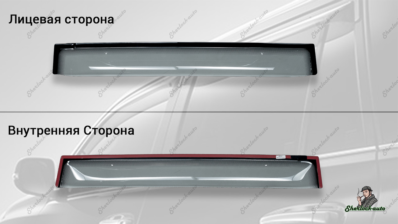 Оригинальные Ветровики (дефлекторы окон) Lexus GX460 2009+ OEM с креплением и логотипом - фото 6 - id-p36132123