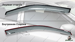 Оригинальные Ветровики (дефлекторы окон) Toyota Corolla (E140) 2007-2012 OEM с креплением и логотипом