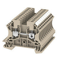 WDU 4 Проходная клемма, Винтовое соединение, 4 mm², 800 V, 32 A, Темно-бежевый Weidmuller, фото 2