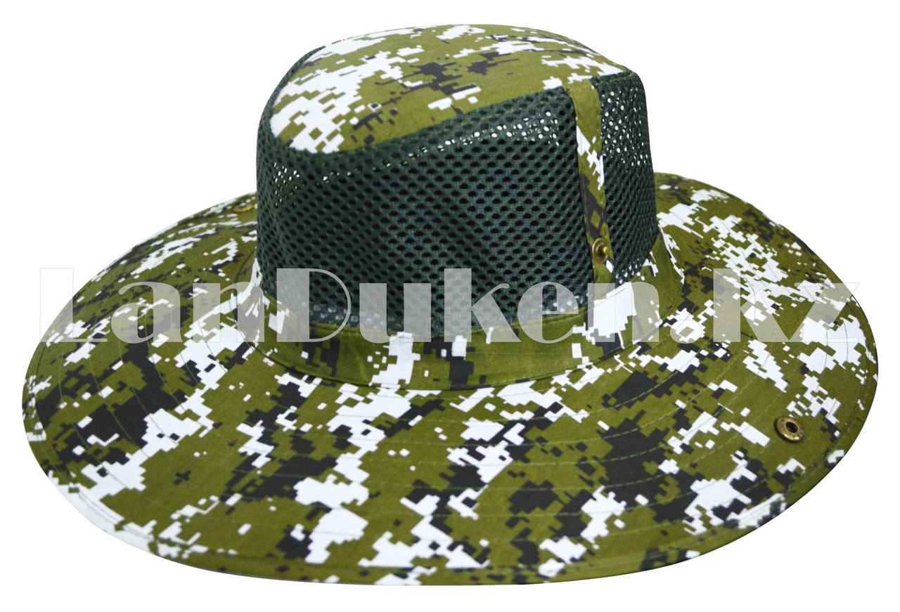 Шляпа с москитной сеткой для рыбалки, охоты зеленая