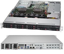 Сервер Rack 1U, 2xXeon Scalable LGA3647, 12xDDR4 LRDIMM 2666, 8x2.5HDD, RAID 0,1,10,5, 2xGLAN,2x750W - фото 1 - id-p50672700