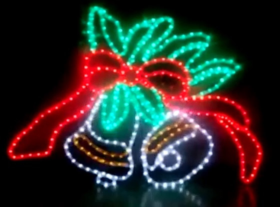 Светодиодные Колокольчики 94*63 см., Led Колокольчики, Колокольчики из дюралайта, на металлическом каркасе