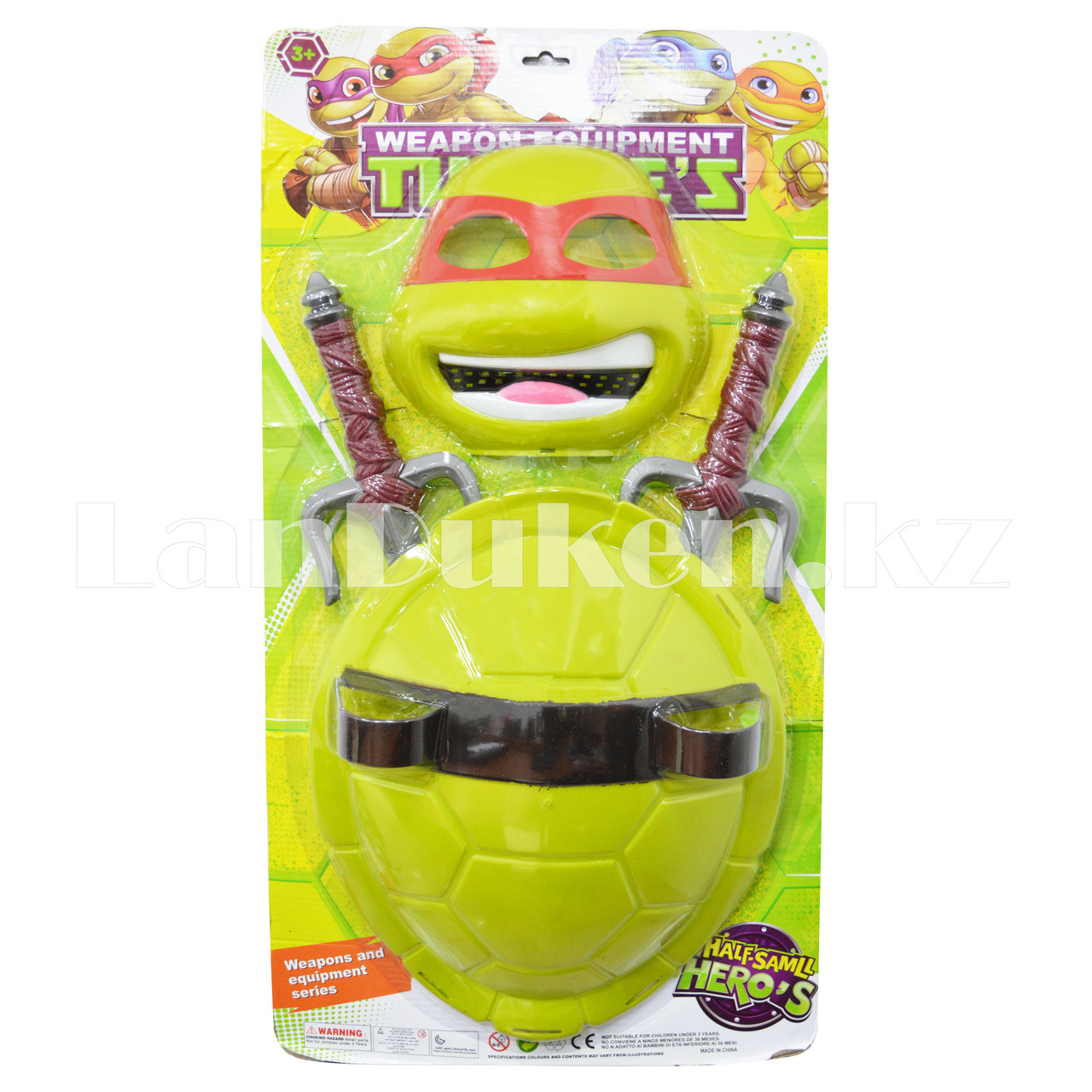 Игровой набор Щит панцирь и маска с оружием "Рафаэль" Черепашки Ниндзя