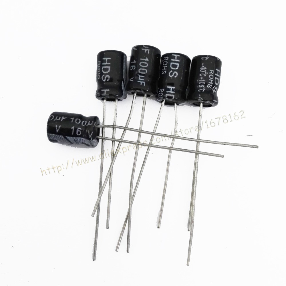 Электролитический конденсатор 16v 100uf 5X7MM