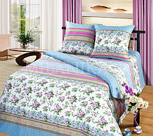 Постельное белье двуспальное Евро- размер. "Каролина". Бязь. Россия
