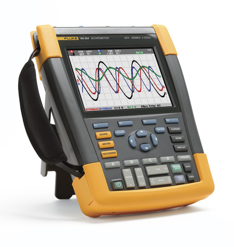 Fluke 190-104 - 4-х канальный переносной осциллограф (100 МГц)