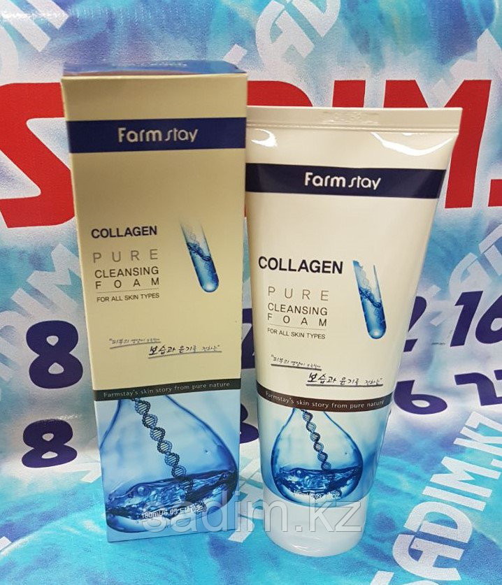 Farm Stay Collagen Pure Cleasing Foam(Пенка для умывания с коллагеном)