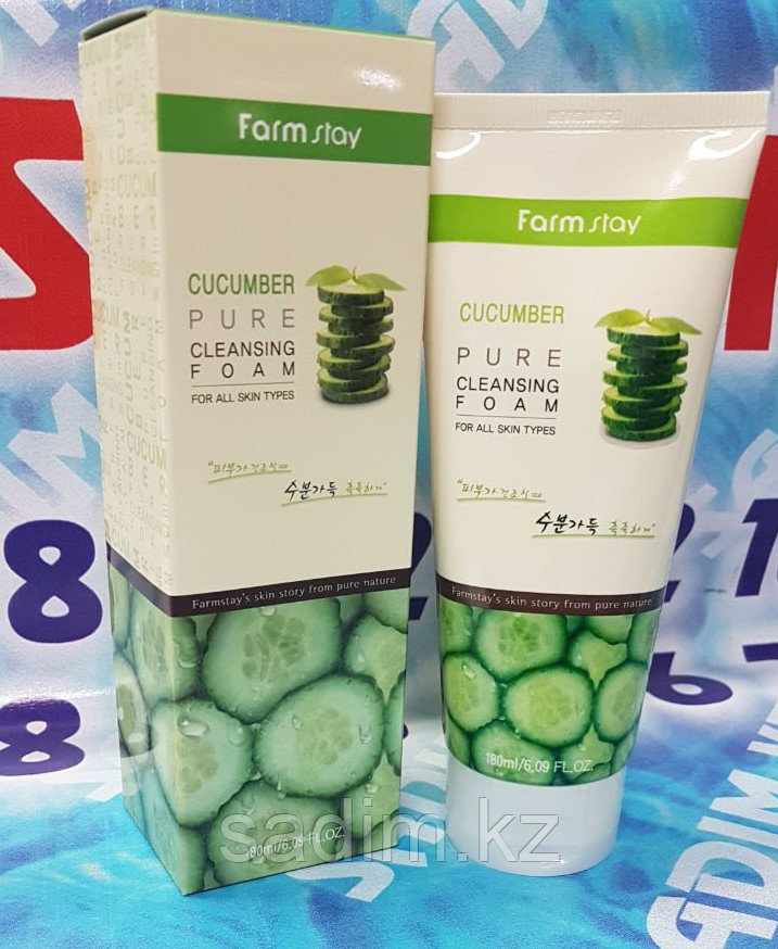 Farm Stay Pure Cleasing Foam Cucumber (Пенка для умывания с огуречным экстрактом)