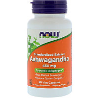 Ашвагандха, Ашваганда  450 мг, 90 капсул. Now Foods