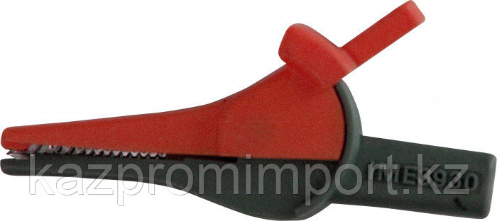 Зажим изолированный типа «крокодил» цвет красный, фото 1