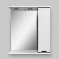 Зеркало Am-Pm Like 65х15х78, частично-зеркальный шкаф,правый, 65 см с подсветкой, белый глянец,(M80