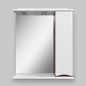 Зеркало Am-Pm Like 65х15х78, частично-зеркальный шкаф,правый, 65 см с подсветкой, белый глянец,(M80 - фото 1 - id-p45015629