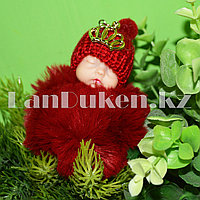 Младенец брелок бордовый