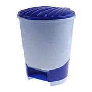 Ведро для мусора с педалью 10 л (голубой), М1380