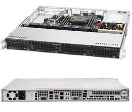 Сервер Rack 1U, 1xXeon Scalable LGA3647, 6xDDR4 LRDIMM 2666, 4x3.5HDD, RAID 0,1,10,5, 2xGLAN, 350W
