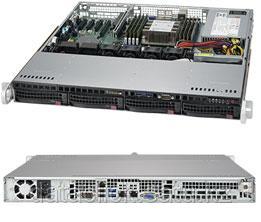 Сервер Rack 1U, 1xXeon Scalable LGA3647, 8xDDR4 LRDIMM 2666, 4x3.5HDD, RAID 0,1,10,5, 2x10Gbe, 350W - фото 1 - id-p50783342