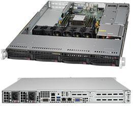 Сервер Rack 1U,1xXeon Scalable LGA3647, 6xDDR4 LRDIMM 2666, 4x3.5HDD, RAID 0,1,10,5, 2x10Gbe, 2x500W