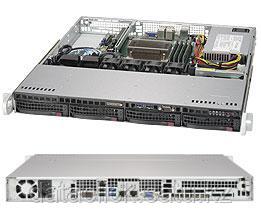 Сервер Rack 1U, 1xXeon E3-1200 v5/v6, 4xDDR4 UDIMM 2400, 4x3.5HDD, RAID 0,1,10,5, 2xGLAN, 350W - фото 1 - id-p50784161