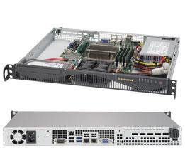 Сервер Rack 1U, 1xXeon E3-1200 v5/v6, 4xDDR4 UDIMM 2400, 2x3.5HDD, RAID 0,1,10,5, 2xGLAN, 350W