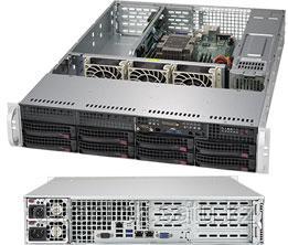 Сервер Rack 2U, 1xXeon Scalable LGA3647, 6xDDR4 LRDIMM 2666, 8x3.5HDD, RAID SATA, 2x10Gbe, 2x500W 