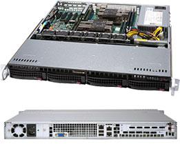 Сервер Rack 1U, 2xXeon Scalable LGA3647, 8xDDR4 LRDIMM 2666, 4x3.5HDD, RAID 0,1,10,5, 2xGLAN, 500W - фото 1 - id-p50788908