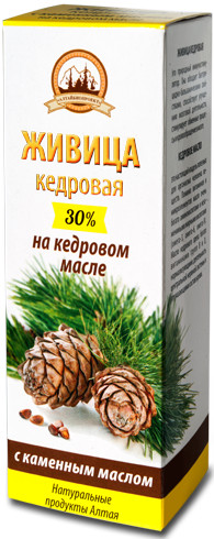 Живица кедровая на кедровом масле с каменным маслом