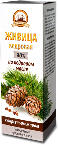 Живица кедровая на кедровом масле с барсучьим жиром