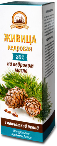 Живица кедровая на кедровом масле с лапчаткой белой