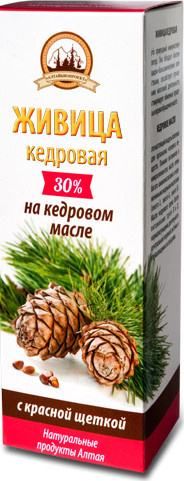 Живица кедровая на кедровом масле с красной щеткой