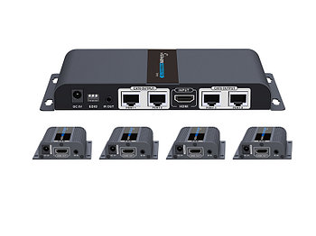 LenKeng LKV714 SET удлинитель HDMI, 40м, UTP, сплиттер, 4 LAN ports