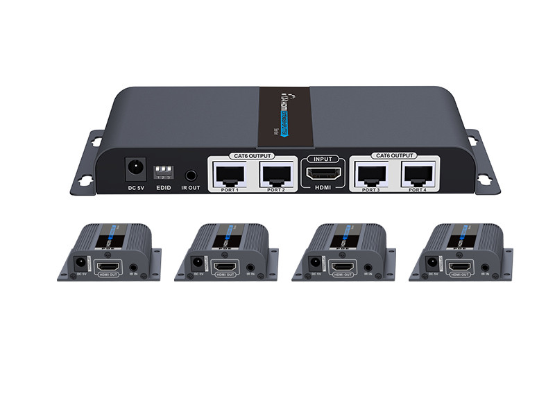 LenKeng LKV714 SET удлинитель HDMI, 40м, UTP, сплиттер, 4 LAN ports - фото 1 - id-p50784145