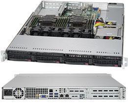 Сервер Rack 1U, 2xXeon Scalable LGA3647, 12xDDR4 LRDIMM 2666, 4x3.5HDD, RAID 0,1,10,5, 2xGLAN, 600W