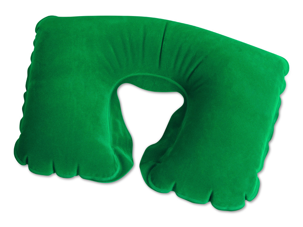 Надувная подушка для шеи зеленая