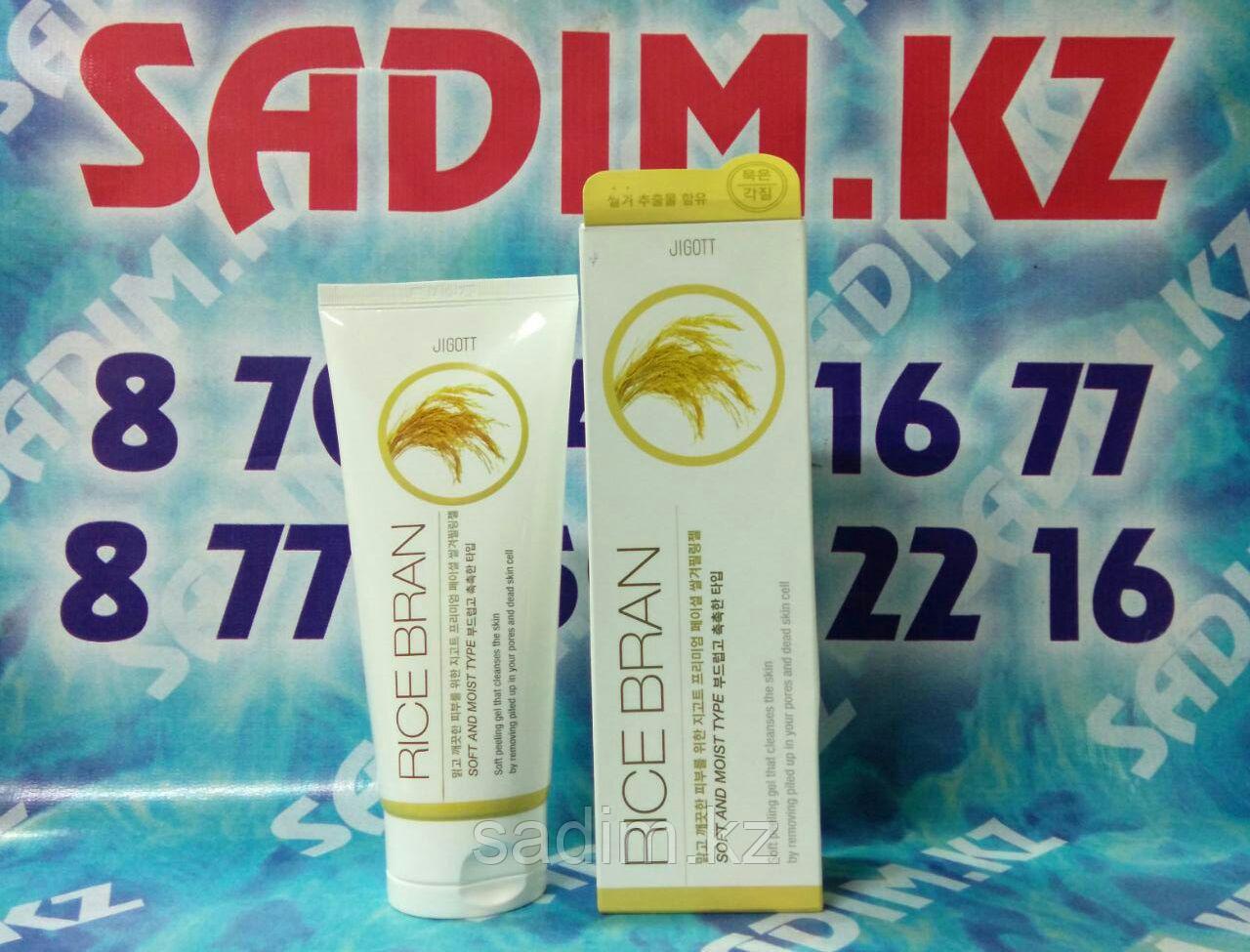 Jigott Premium Facial Rice Bran Peeling Gel - Пилинг-гель с рисовыми отрубями