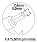 Блок питания для ноутбука HP, 19V 4.74A, 90W, 7.4x5.0 mm, фото 3