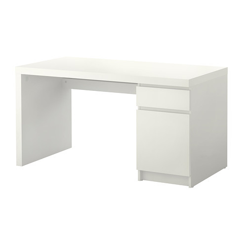 Письменный стол МАЛЬМ (PLATS ) белый, 100х50 см, правый